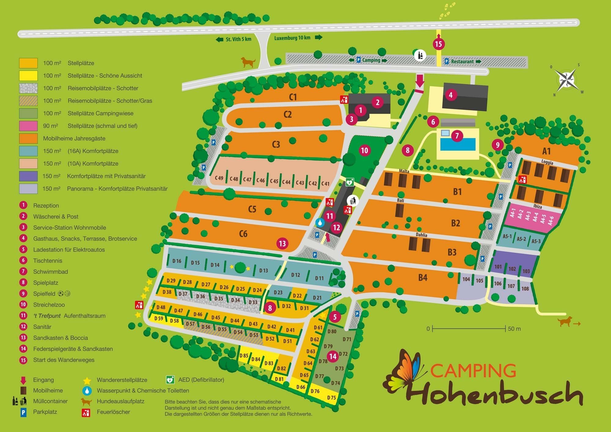 Plan Camping Hohenbusch