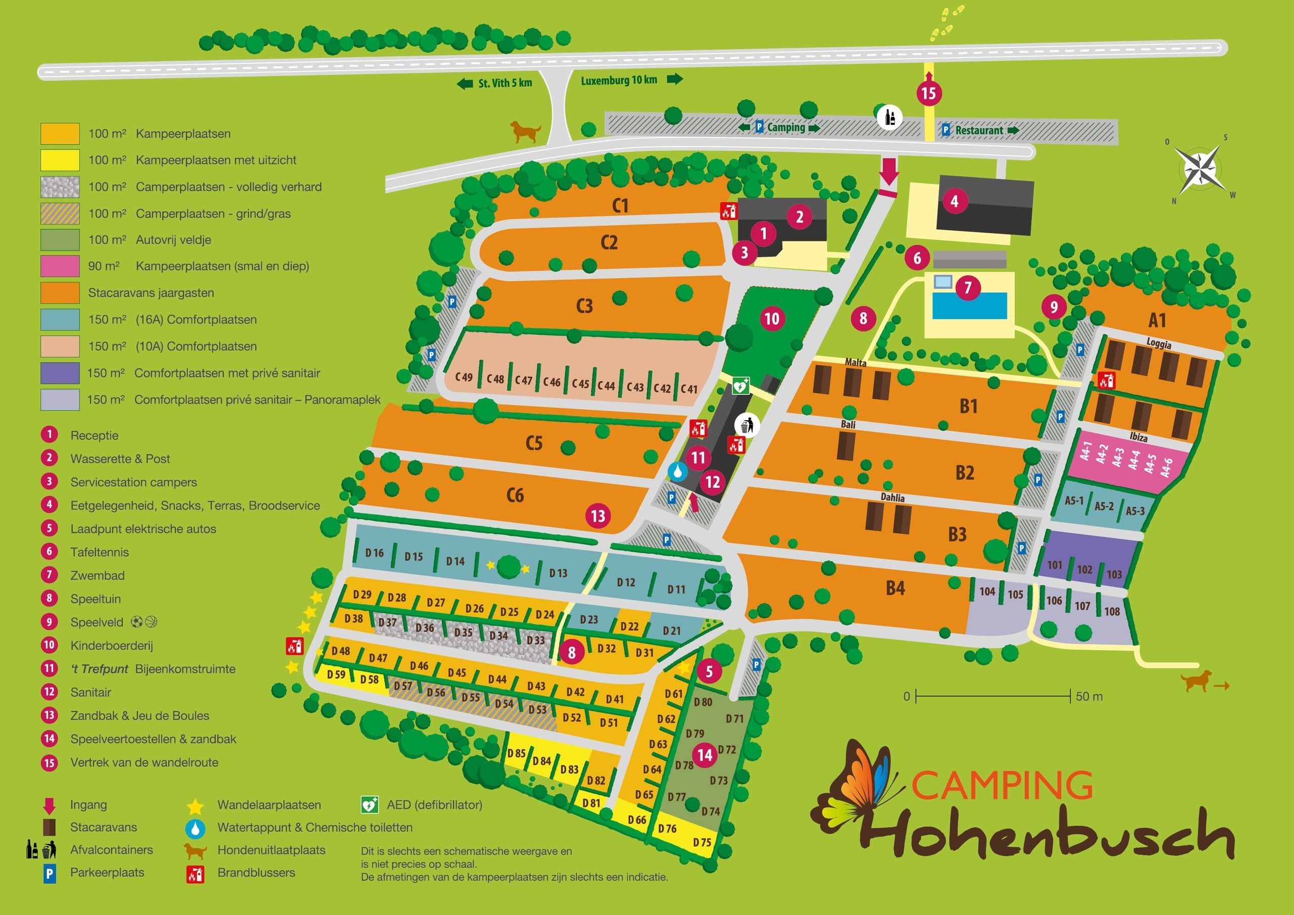 Plattegrond Camping Hohenbusch