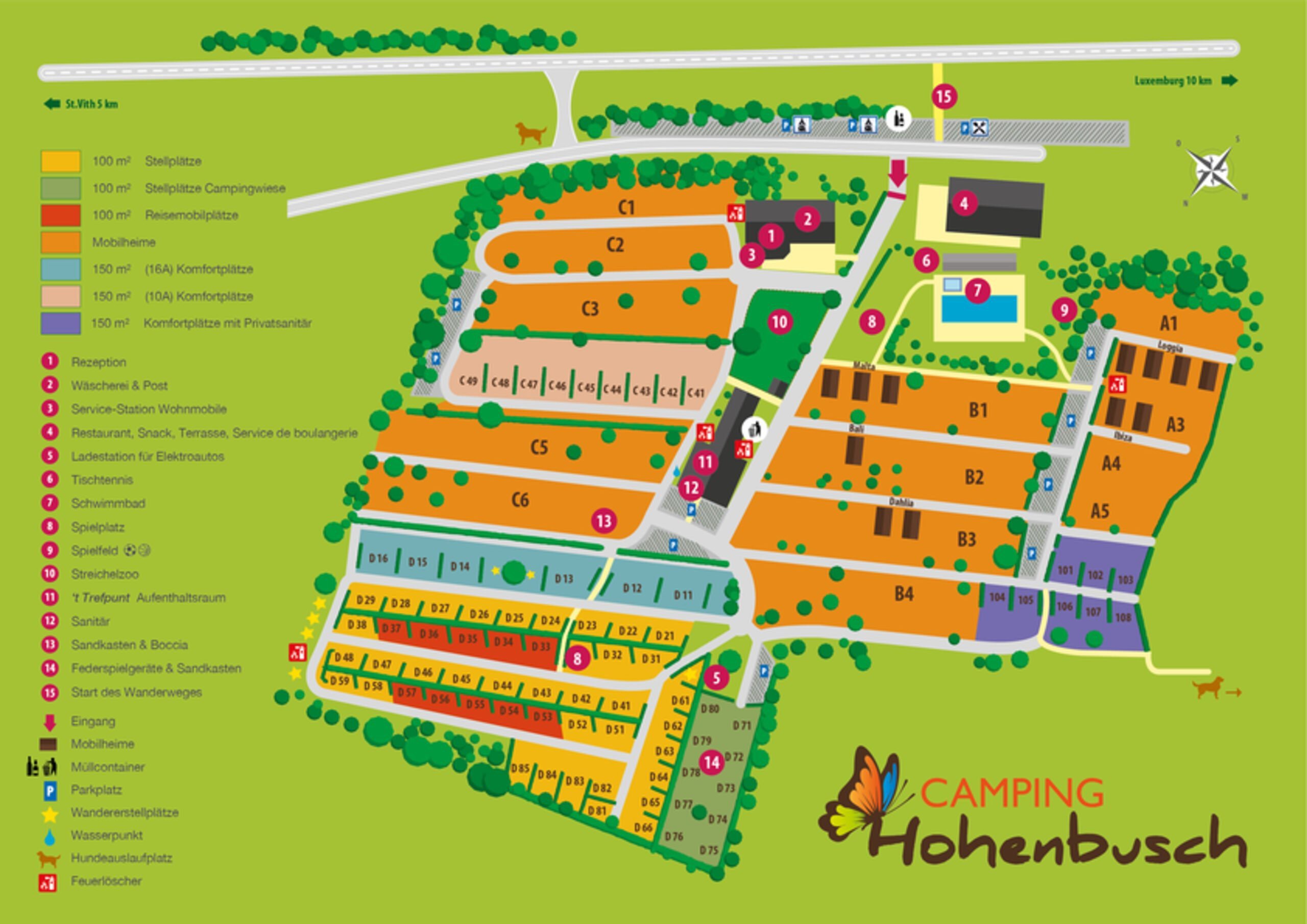 Lageplan Camping Hohenbusch