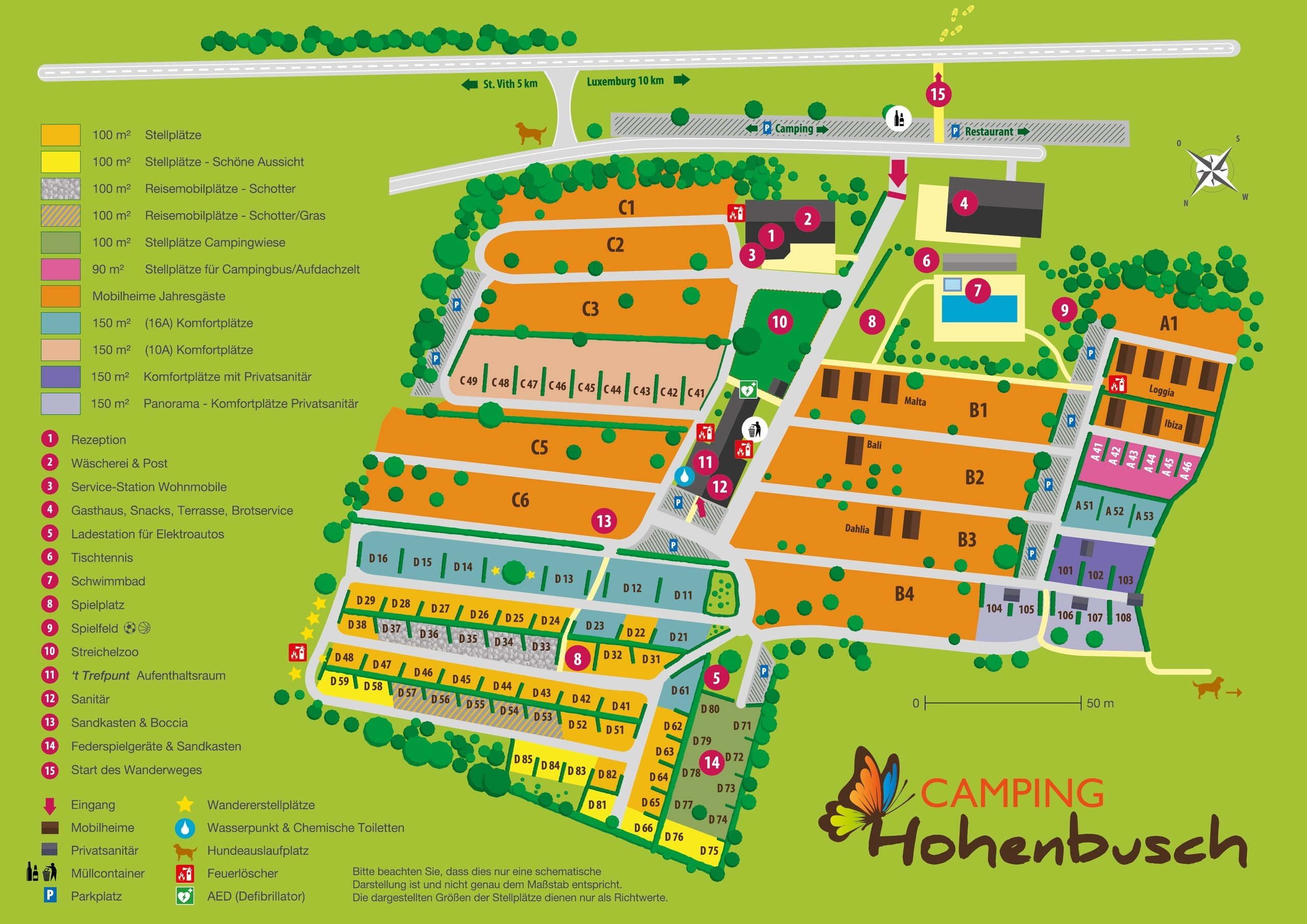 Plan Camping Hohenbusch