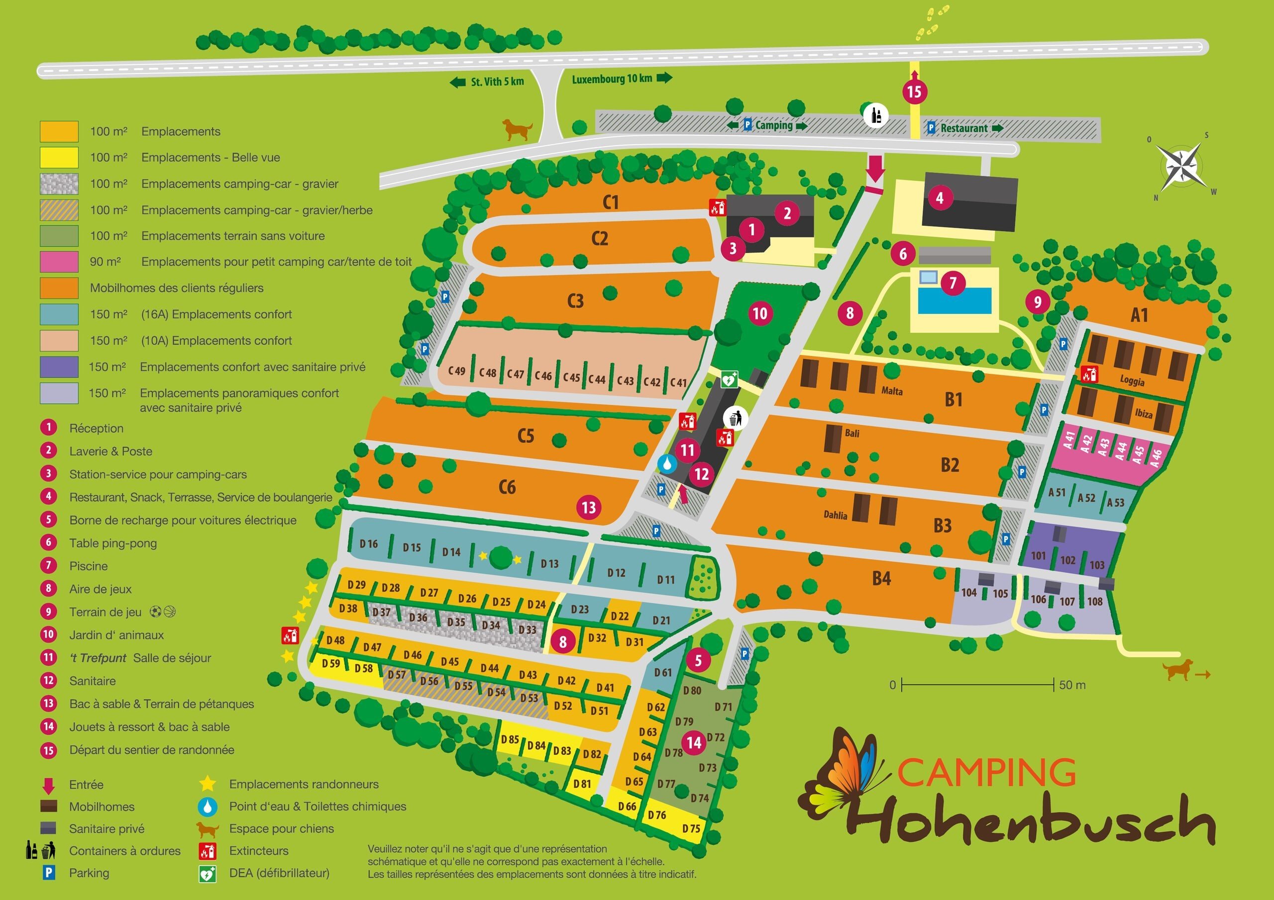 Plan Camping Hohenbusch