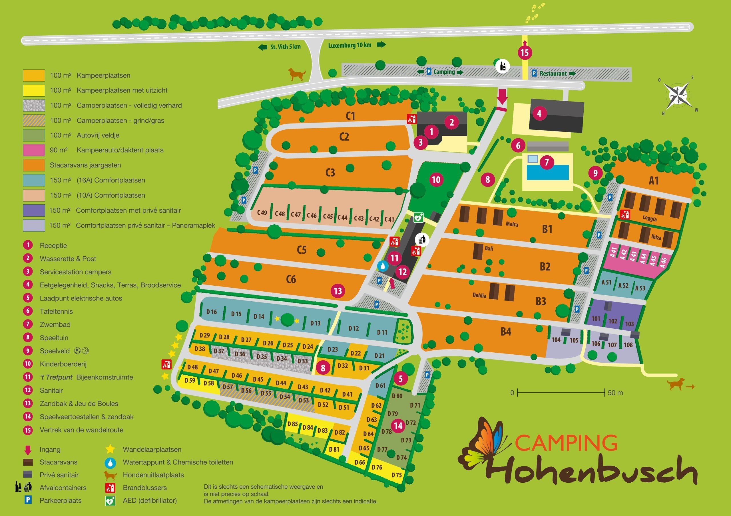 Plattegrond Camping Hohenbusch